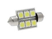 Unique Bargains Auto 37mm White 5050 SMD 6 LED Festoon Dome Map Light Bulb Lamp 12V Unique Bargains Auto 37mm White 5050 SMD 6 LED Festoon Dome Map Light Bulb Lamp 12V