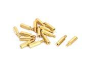 M3x13+6mm Male to Female Hexagonal Standoff Spacer Nuts Washers Brass Tone 15pcs M3x13+6mm Male to Female Hexagonal Standoff Spacer Nuts Washers Brass Tone 15pcs