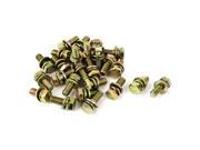 Unique Bargains 25pcs M6x16mm 8.8 Grade Yellow Zinc Plated Hex Head Bolt w Washer Unique Bargains 25pcs M6x16mm 8.8 Grade Yellow Zinc Plated Hex Head Bolt w Washer