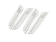 Auto Self Adhesive White Silver Tone Plastic Door Guard Protector Stickers 4PCS Auto Self Adhesive White Silver Tone Plastic Door Guard Protector Stickers 4PCS