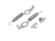 2pcs Van Car Boot Trunk Steel Springs Fastener Clip Silver Tone 2pcs Van Car Boot Trunk Steel Springs Fastener Clip Silver Tone