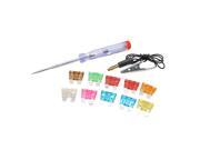 Car Automobile Test Circuit Electric Voltage Probe Pen Tester w 10pcs Blade Fuse Car Automobile Test Circuit Electric Voltage Probe Pen Tester w 10pcs Blade Fuse