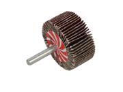 6mm Shank 50mm Dia Cylindrical Head Emery Cloth Abrasive Flap Wheel Brown 6mm Shank 50mm Dia Cylindrical Head Emery Cloth Abrasive Flap Wheel Brown