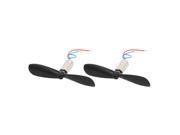 2Pcs DC 3.7V 52000RPM 6x12mm Motor w Helicopter CCW Propeller for RC Quadcopter