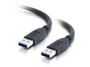 3 ft Black USB 3.0 Type A Male to Male USB 3 Foot Shielded SuperSpeed Cable