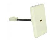 White One Port HDMI Female Socket Cable Wall Plate by BattleBorn Cable