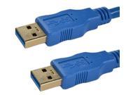 BattleBorn 1 Foot USB 3.0 A Male to A Male Cable Blue