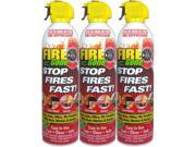 3 Pack Fire Gone 2NBFG2704 White Red Fire Extinguisher 16 oz
