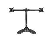 MonMount Curved Dual LCD Freestanding Monitor Stand Up to 27 Inch Screens Black
