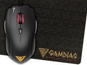 GAMDIAS Optical Gaming Mouse with 3200 DPI Sensor 2 Smart Buttons and Gaming Mouse Mat Demeter E1