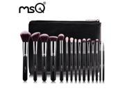 MSQ 15pcs Synthetic Hair Makeup Brush Professional Set For Beauty