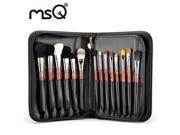 MSQ Special Black Silver Aluminum Ferrule 29PCS Professional Cosmetic Brushes Set Makeup For Beauty