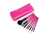MSQ Brand High Quality Goat Hair Professional 8Pcs Makeup Brushes Set With Pink Case For Beauty