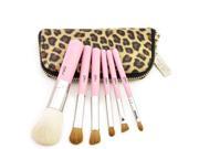 MSQ 6pcs Mini Animal Hair Brush Set 3 Color Make Up Brush Set With A High Quality Leopard Bag makeup for your beauty