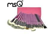 MSQ 24Pcs Best Quality Synthetic Hair Professional Purple Color Makeup Brushes Set Cosmetic Kit Multi Function