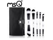 MSQ 5pcs Cosmetic Double End Synthetic Hair Makeup Brushes Set Maquiagem Tools High Standard Brush Bag For Retail