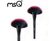 MSQ Brand Pro Large Facial Fan Makeup Brush Cosmetic Beauty Tool Soft Synthetic Hiar Wood Handle For Wholesale Fashion Woman