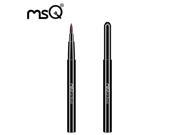 MSQ New Arrival Single Retractable Lip Makeup Brush Soft Synthetic Hair Black Plastic Handle Portable Beauty Tool