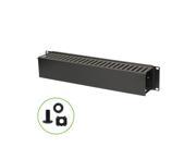 NavePoint 2U Plastic Rack Mount Horizontal Cable Manager Duct Raceway For 19 Server Rack