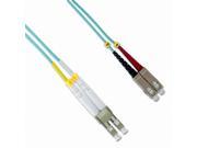 NavePoint LC SC 10GB Fiber Optic Cable Duplex 50 125 Multimode 2M Aqua