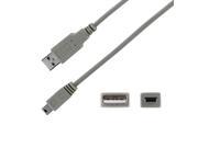NavePoint USB 2.0 Type A Male to Mini Type B Male Cable 6 Ft