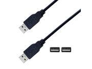 NavePoint USB 2.0 Type A Male to Type A Male Cable 15 Ft Black