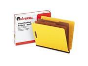 Universal One Six Section Colored Pressboard End Tab Classification Folders UNV10319