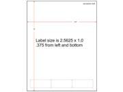 2 9 16 x 1 2.5625 x 1 Integrated Laser Label Form Legal Size Sheets 3 Across Labels Carton of 1500