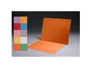 11pt Orange Folders Full Cut END TAB Letter Size Full Back Pocket Fastener Pos 1 Box of 50