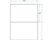 8.5 x 5.5 White Half Sheet Shipping Label 2 Labels per Sheet 100 Sheets per Box