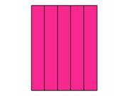 Laser Label Sheet 8 1 2 x 11 Laser Finish Fluorescent Pink Flat Sheet and Pre Die Cut Labels Box of 100