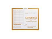 Extremities Yellow 109 Category Insert Jackets System I Open End 14 1 4 x 17 1 2 Carton of 250