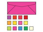 9 Regular Envelopes 3 7 8 x 8 7 8 24 Brightly Colored Fuchsia Acid Free Diagonal Seam No Window Box of 500