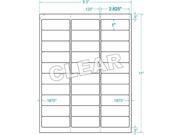 2.6250 x 1 Clear Matte 30 Labels per Sheet 100 Sheets per Box
