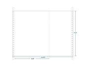14 7 8 x 11 W x H Continuous 20 Computer Paper Blank Carton of 2500