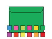 Open Side Booklet Envelopes 6 x 9 24 Recycled Brightly Colored Green Acid Free Side Seams Box of 500
