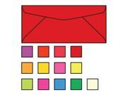 9 Regular Envelopes 3 7 8 x 8 7 8 24 Recycled Brightly Colored Red Acid Free No Window Box of 500
