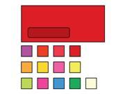 10 Poly Window Business Envelopes 4 1 8 x 9 1 2 24 Recycled Brightly Colored Red Acid Free Box of 500