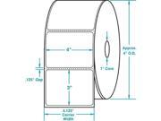 4 x 3 White Topcoated General Purpose Direct Print Thermal Labels Perfed 500 per roll 16 Rolls per Carton