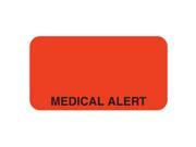 Medical Alert 1 5 8 x 7 8 Fl Red Label Roll of 560