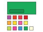 10 Poly Window Business Envelopes 4 1 8 x 9 1 2 24 Recycled Brightly Colored Green Acid Free Box of 500