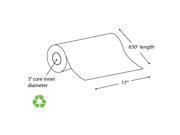 17 x 650 20 Recycled Paper Wide Format Roll Carton of 4 Rolls