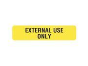 External Use Only 1 5 8 x 3 8 Fl Yellow Label Roll of 500