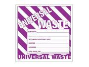 6 x 6 Universal waste labels 100 per Pack