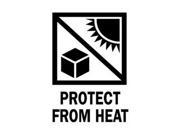 4 x 6 Protect From Heat Labels 500 per Roll