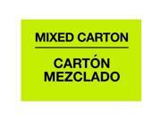3 x 5 Mixed Carton Bilingual Labels 500 per Roll