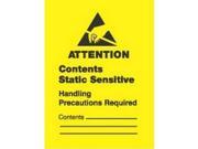 1 x 1 1 2 Attention Contents Static Sensitive Labels 500 per Roll