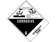 4 x 4 3 4 Corrosive Corrosive Liquid Basic Organic N.O.S. UN3267 Labels 500 per Roll