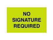 3 x 5 No Signature Required Labels 500 per Roll