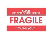 4 x 6 Fragile Please Do Not Double Stack Thank You Labels 500 per Roll